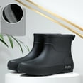 thumbnail image 6 of Dasayo Black Womens Boots Waterproof Rain Ankle Slip on Fall Flat Heel Booties Womens Shoes 39, 6 of 9