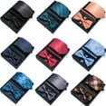 thumbnail image 2 of Men's Bow Ties Set Formal Satin Tied Bow and Pocket Square Cufflinks Set Wedding Party, 2 of 2
