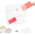 thumbnail image 1 of Caja de Tarjetas de Boda Transparente con Candado y Ranura, Caja Regalo Acrílica Buzón Decorativo de Tarjeta Fiesta, Alcancía de Sobres de Dinero para Recepción Boda Cumpleaños Graduación Baby Shower, 1 of 4