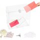 thumbnail image 1 of Caja de Tarjetas de Boda Transparente con Candado y Ranura, Caja Regalo Acrílica Buzón Decorativo de Tarjeta Fiesta, Alcancía de Sobres de Dinero para Recepción Boda Cumpleaños Graduación Baby Shower, 1 of 4