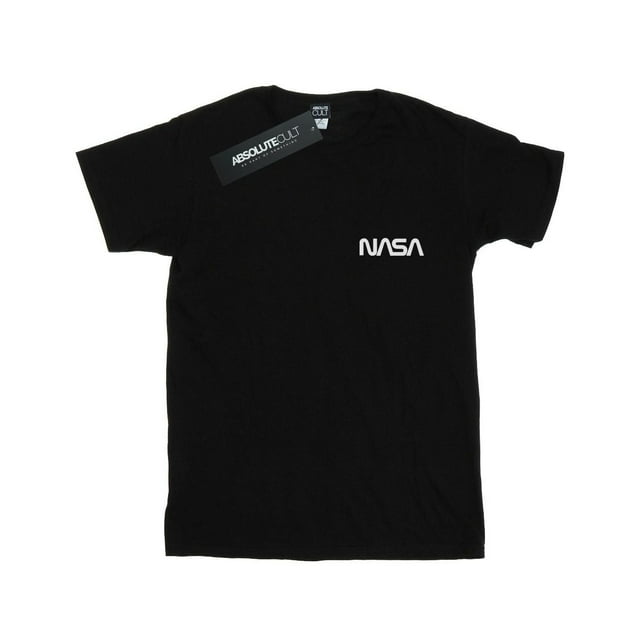 NASA T-Shirt Boyfriend en Coton avec Logo Moderne pour Femmes