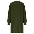 thumbnail image 6 of AUNVITO Women's Solid Casual Long Sleeve V-Neck Dress with Side Pockets, 6 of 9