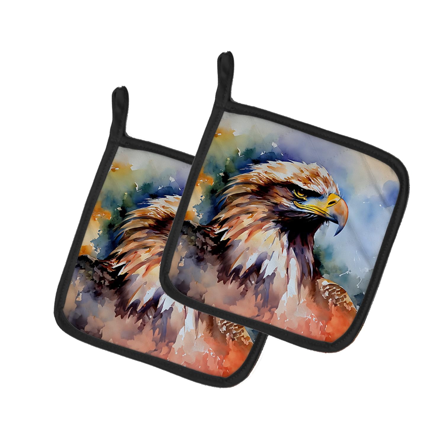 Carolines Treasures 7.5 x 7.5 in. Great Horned Owl Pot Holders - Set of 2
