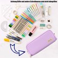 thumbnail image 3 of Your Daily Essential: Large Capacity Oxford Pencil Case, Convenient Design With 3 Compartments, For School, Office, University, Toiletry, Or Cosmetic Bag (Purple), 3 of 5