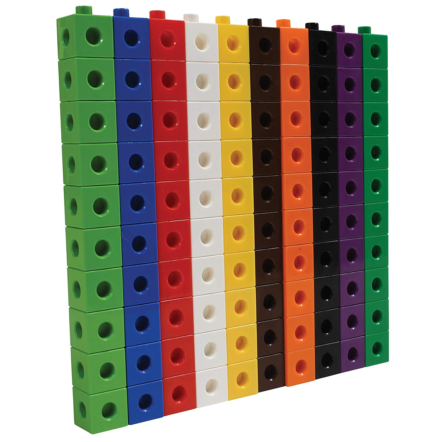 ETA Cuisenaire Snap Cubes Multi-link Educational Cubes Set of 100 