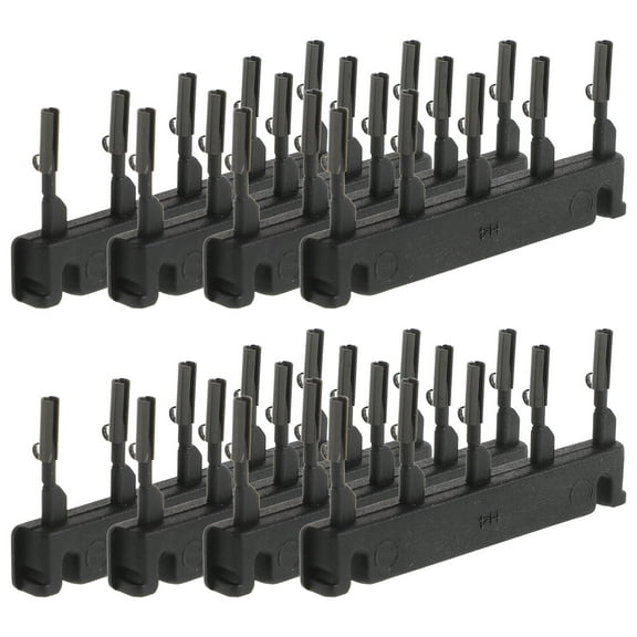 UEETEK C-Shaped Buckle Black 40Pcs 1.9x0.8x0.2In Plastic Hair Styling Tools