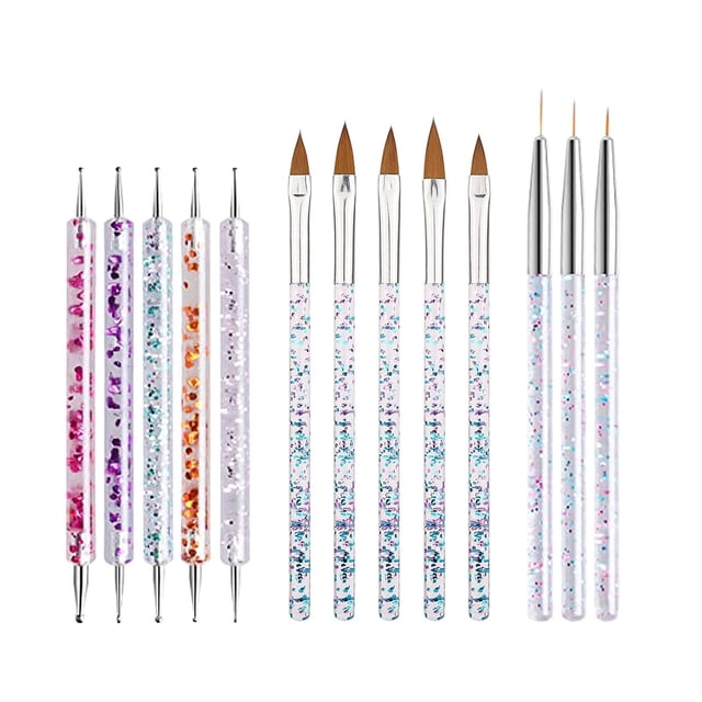 Juego de 13 Pinceles para decoración de uñas jinwen pincel delineador bolígrafo de dibujo Gel