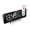 thumbnail image 1 of CNKOO Digital Projection with Mirror Surface 4-in-1 180 Degree Projector Indoor Humidity Monitor Phone Display ℃/ ℉ Selectable for Bedroom Room Living Room Office, 1 of 7