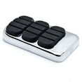 thumbnail image 1 of Krator Chrome Brake Pedal Pad Cover Black NonSlip Rubber Compatible with Harley Davidson FLST Models 1986-2014, 1 of 5