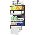 thumbnail image 2 of Refrigerator Organizer, Magnetic Spice Rack With Space Saver Double Layer Shelf For Easy Installation On Metal Surfaces, Super Load-bearing Spice Storage Solution For Kitchen, 30Cm Long, Black, 2 of 6