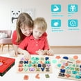 thumbnail image 4 of Kesletney Wooden Puzzles for Toddlers, Alphabet Number Shape Puzzles Learning Toys for Boys Girls Ages 3-6 Years, 4 of 7