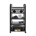 thumbnail image 4 of 5-Tier AV Media Stand, Corner TV Entertainment Center Stereo Components Storage Stand, Movable Audio Media Stand, 4 of 16