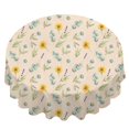 thumbnail image 2 of Pioneer Flower Floral Print Pattern Round Tablecloth 70"x70", Wrinkle Resistant Wipeable Table Cover for Kitchen Dining Room Picnic Patio and Party, 2 of 6