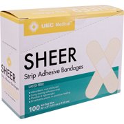 UEC Medical Sheer Strips Bandages 3/4" x 3" 100 ct
