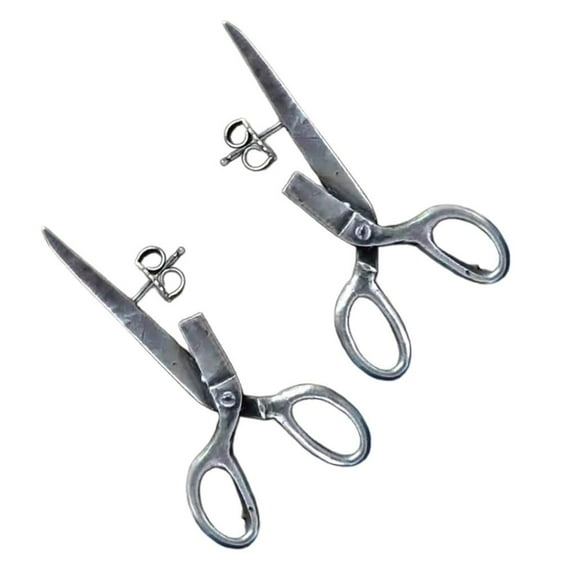 Oasiva Retro Style Dangle Earring Quirky Scissor Shaped Ear Stud Accessory Trendy Individuality Ear Ornament for Fashion Lover