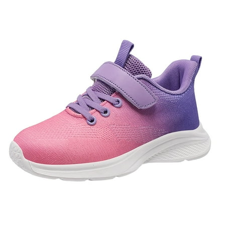 ZHAGHMIN Comfy Toddler Sneaker Hook Loop Toddler Big Kids Shoes Boys Girls Breathable Sneakers Athletic Running Shoes Baby Girl Winter Shoes Purple Size35