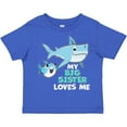 thumbnail image 3 of Inktastic My Big Sister Loves Me with Cute Sharks Boys or Girls Toddler T-Shirt, 3 of 5