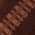 thumbnail image 4 of Geometric Border 4-Piece Cotton Luxury Bath Towel Set for Bathroom, 30" x 52", Chocolate by Blue Nile Mills, 4 of 7
