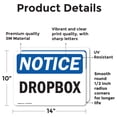 thumbnail image 2 of (2 Pack) Dropbox OSHA Notice Sign 14 Inch X 10 Inch Vinyl Label Decal Sticker Weather Resistant, UV Protected for Workplace, Business, and Construction Site, Made in the USA, 2 of 7