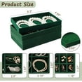 thumbnail image 2 of Jewelry Drawer Organizer, 8 Set of Stackable Velvet Organizer Tray, Drawer Inserts for Jewelry Organization, Showcase and Safely Store Your Collection with Elegance and Sophistication (Green), 2 of 6