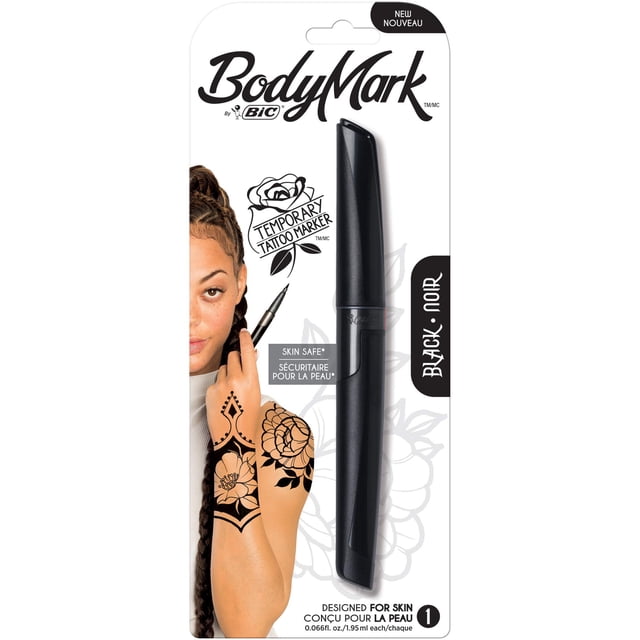Marcadores temporales para tatuajes BIC BodyMark, color negro, 1,2 ml