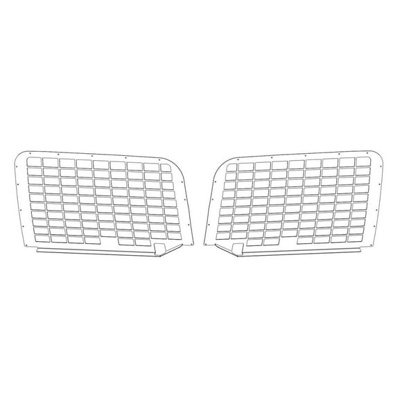 Convient 2018-2020 Ford F-150 Westin Public Safety Window Guard 35-16035 Defender Series; Fenêtres Latérales de Véhicule de Police; Revêtement en Poudre; Noir; Acier; Ensemble de 2