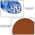 thumbnail image 5 of Israel 6pcs Round Coasters Set, Microfiber Leather Drink Coasters, 11x11 cm/4.3x4.3 in Size for Decoration, 5 of 6