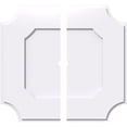 thumbnail image 1 of Ekena Millwork CMP24LE2-01000 24 in. OD x 1 in. ID Square Locke Architectural Grade PVC Contemporary Ceiling Medallion - 2 Piece, 1 of 4