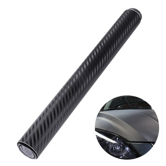 Nishuna 4D Carbon Fiber Wrap Roll DIY Sticker for Car Auto Vehicle Decor 20x152cm (Black)