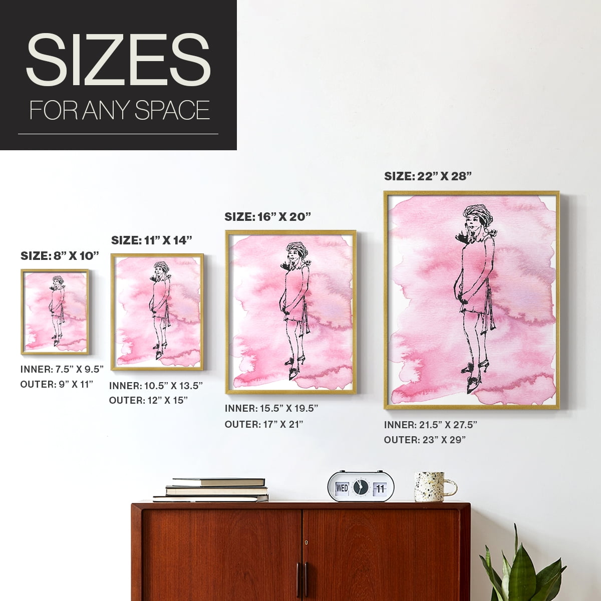 60's Fab II in Paper Solid Wood 11 x 14 Framed Print