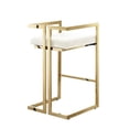 thumbnail image 4 of Kamiya  Bar  Stool  Cream White/Gold Velvet  Geometric  Frame  Upholstered, 4 of 9
