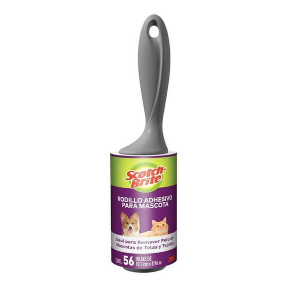 Rodillo Quita Pelusa y Pelo de tu Mascota con 56 hojas adhesivas desechables.
