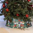 thumbnail image 3 of Peanuts Lighted Hexagonal Green Plaid Tree Collar, 3 of 7
