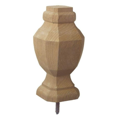 2.75 in. x 6.75 in. Pressure-Treated Wood Octagon Finial (6-Pack), Renewable resource and environmentally friendly Dowel screw embedded for easy.., By