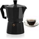 thumbnail image 1 of InnotechSC Estufa de Moka de Aluminio, Cafetera de Moka Negra para Estufa de Gas y Eléctrica, Cafetera Italiana Clásica, Estufa de Espresso, Olla de Acampar 12 Tazas de Espresso 20 Oz, 1 of 9