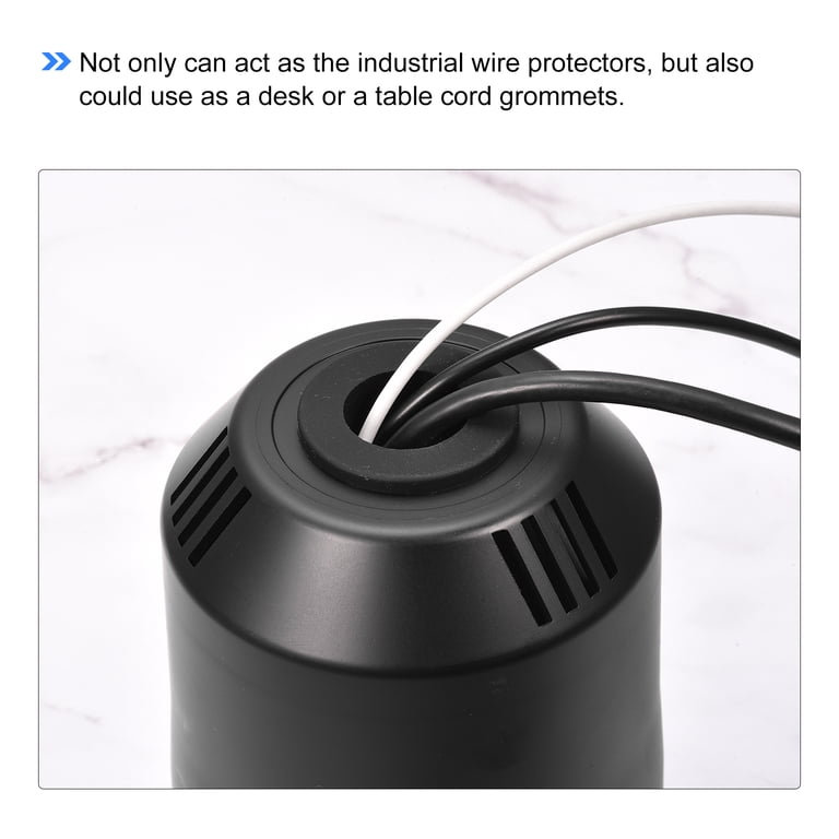 MECCANIXITY Rubber Grommets – 10mm Mount Diameter, Pack Of 4, T-Type For Cord Protection, Desk & Panel Use