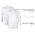 thumbnail image 4 of Camiseta Gildan G2400 de manga larga blanca, paquete de 2, talla mediana, 4 of 6