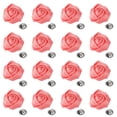 thumbnail image 1 of Uxcell 16 Pcs Flores de Solapa para Trajes de Hombre, Pin de Solapa de 2 Pulgadas para Hombres, Rosas de Tela Satinada Artificiales, Boutonnieres para Bodas, Fiestas, Ceremonias, Rosa Brillante, 1 of 7