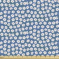 thumbnail image 1 of Floral Fabric by the Yard Upholstery, Spring Flower Petals Forget-Me-Not Blooms on Blue Background Pattern, Decorative Fabric for DIY and Home Accents, Blue Multicolor by Ambesonne, 1 of 5
