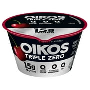 Oikos Triple Zero 15g Protein, 0g Added Sugar, Fat Free Cherry Greek Yogurt Cup, 5.3 oz