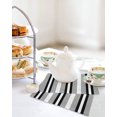thumbnail image 4 of Black Gray Striped Kitchen Dish Towels for Drying Dishes Set of 2, Contemporary Minimalist Lines Art Waffle Weave Microfiber Hand Tea Bathroom Towels Quick Dry & Absorbent Towel 12x12, 4 of 7