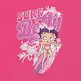 thumbnail image 5 of Wild Bobby Shore Surfer Betty Boop Betty Boop Womens Slim Fit Junior Tee, Raspberry, X-Large, 5 of 5