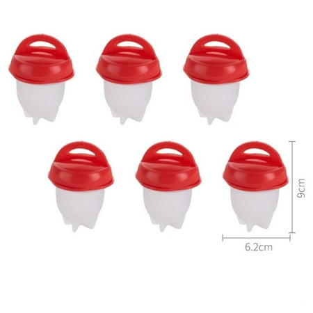 

6pcs/set Egg Poachers Non-stick Silicone Boiled Egg Cooker Boiled Egg Mold Cup Steamer Kitchen Tools Cooking Baking Accessories