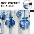 thumbnail image 6 of Kitchen Curtains Blue Silver Christmas Ball Snow Flake Valances and Window Curtains 3 Pcs Set Snowflake Crystal Ribbon Xmas Winter Short Tier Curtain for Room Treatment Small Kitchen Window Decor, 6 of 6