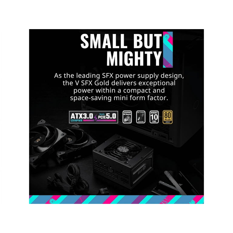 Cooler Master V850 SFX Gold ATX 3.0 Full Modular Small Form Cooler Master V850 SFX Gold ATX 3.0 Full Modular Small Form