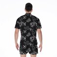 thumbnail image 2 of Grunge Soccer Ball Pattern Short Sleeve Men'S Rompers Casual Summer Jumpsuits Outfit, 2 of 4