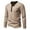 Khaki, variant on Honeeladyy Men's Long Sleeve Henley Shirts 4 Button Soft Cotton Casual Tees Reglan Sleeve Tshirt Contrast Color Slim Fit Top #Ng-White-M