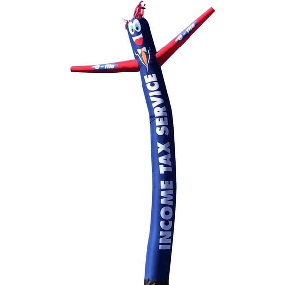 Income Tax Service 20 Foot Tall Inflatable Tube Man Air Powered Dancing Puppet for Outdoor Advertising, Replacement Dancer Only