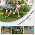 thumbnail image 3 of Patiojoy Gray Patio Loveseat Rocking 2 Person Outdoor Double Glider Chair With Center Table, 3 of 7