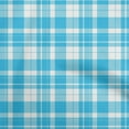 thumbnail image 1 of oneOone Cotton Poplin Twill Turquoise Blue Fabric Check Craft Projects Decor Fabric Printed By The Yard 56 Inch Wide, 1 of 4